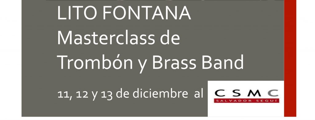 Masterclass de Trombó i Brass Band amb Lito Fontana