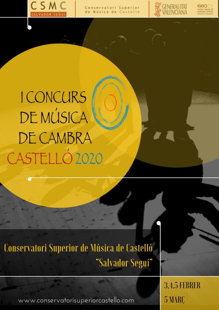 I Concurs de Música de Cambra del Conservatori Superior de Música “Salvador Seguí”de Castelló