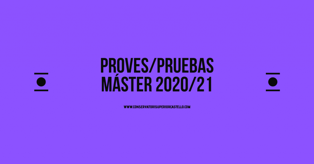 Proves màster 2020/21