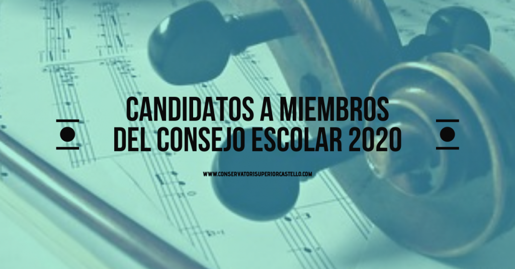 Candidats a membres del Consell Escolar 2020