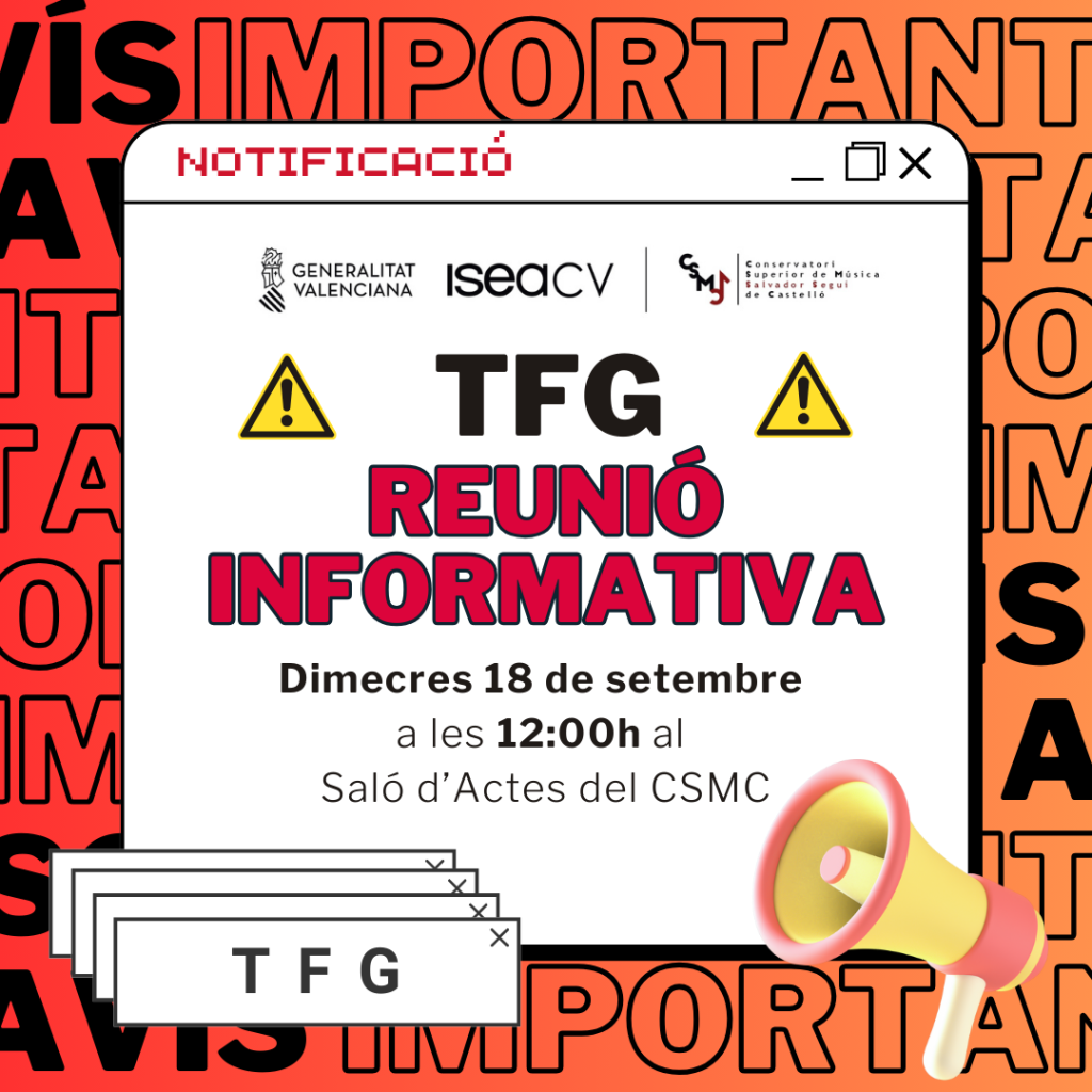 Reunió informativa per a l’alumnat del TFG