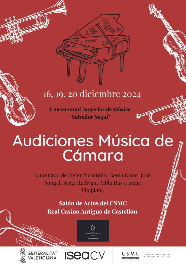 Audiciones de diciembre de Música de Cámara